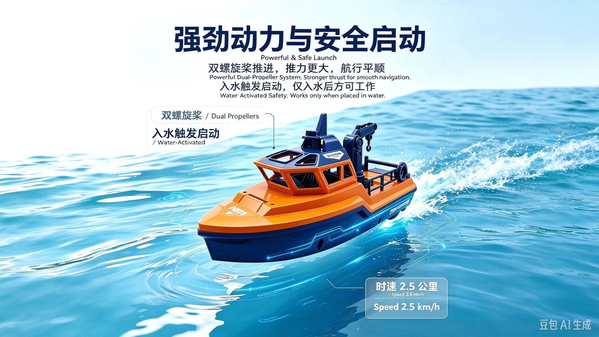 2.4G DIY拖船