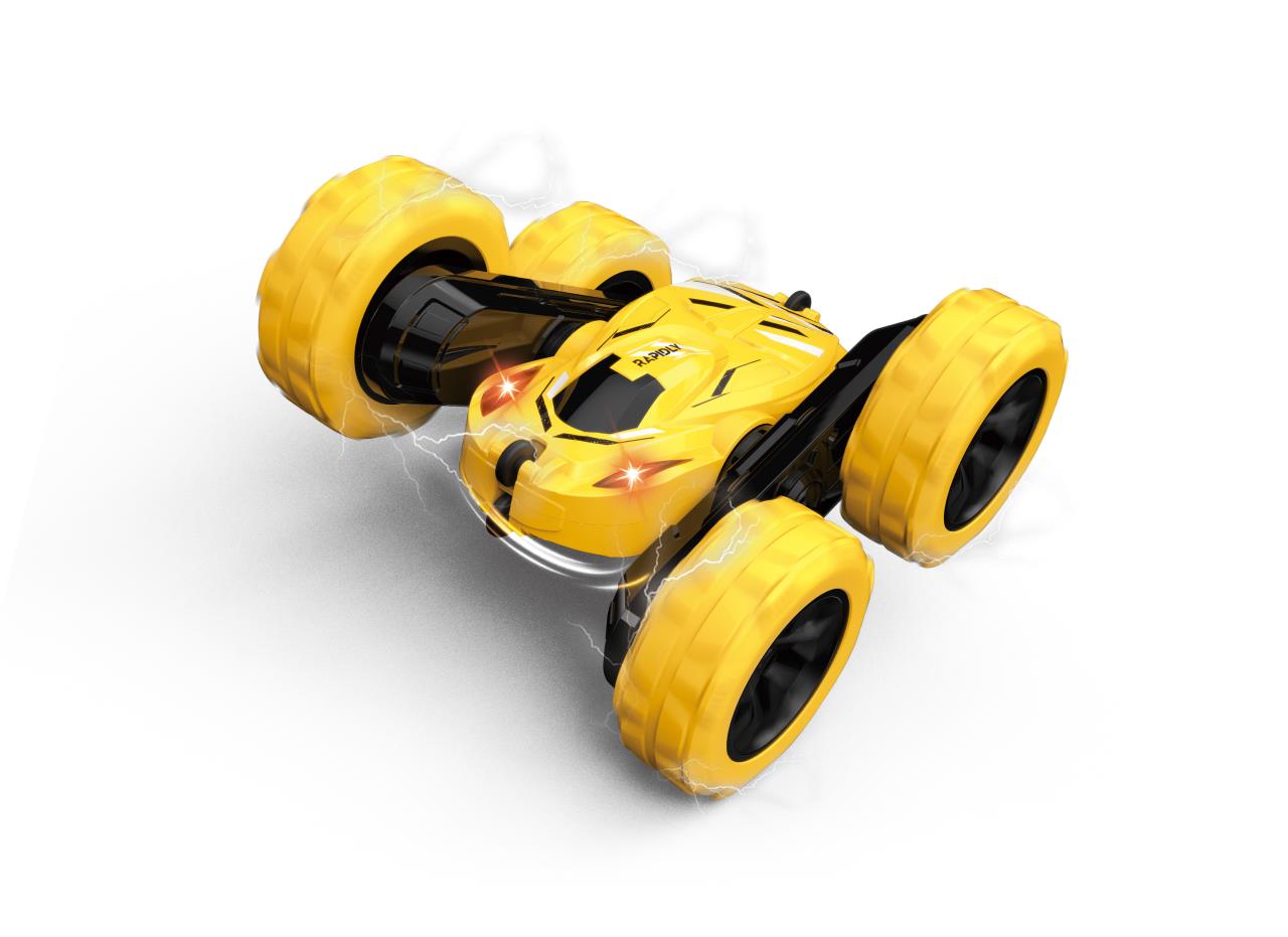 2.4G Two-in-one double-sided tumbling stunt car（Yellow/Blue）